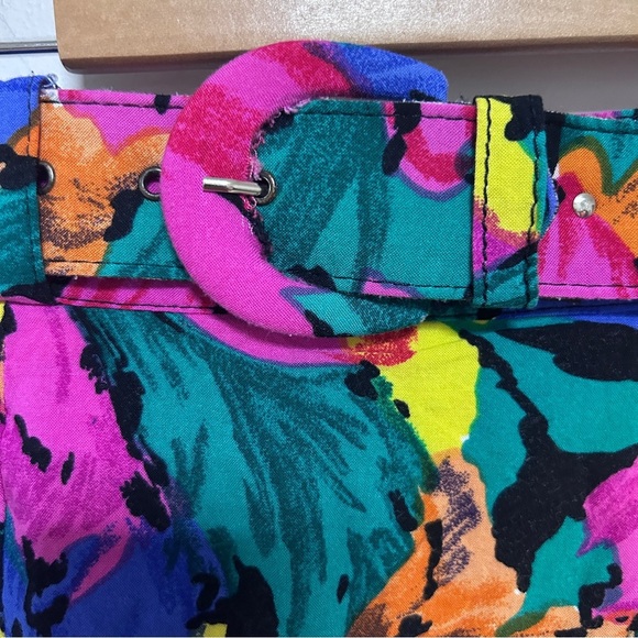 Vintage Floral Print Faux Wrap Pencil Skirt Women’s size 14 Colourful Artsy - Picture 4 of 11